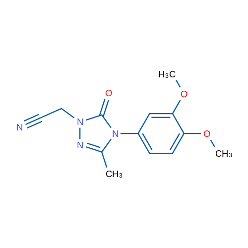 2-[4-(3,4-Dimethoxyphenyl)-3-methyl-5-oxo-4,5-dihydro-1H-1,2,4-triazol-1-yl]acetonitrile 1g