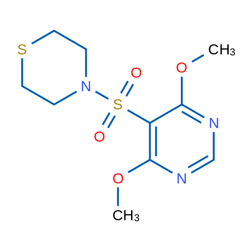 4-[(4,6-Dimethoxypyrimidin-5-yl)sulfonyl]thiomorpholine 1g
