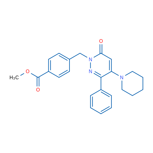 Methyl 4-{[6-oxo-3-phenyl-4-(piperidin-1-yl)-1,6-dihydropyridazin-1-yl]methyl}benzoate 1g