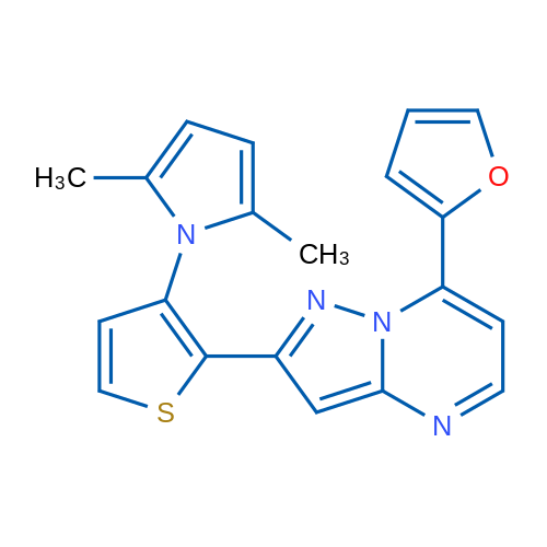 1-{2-[7-(furan-2-yl)pyrazolo[1,5-a]pyrimidin-2-yl]thiophen-3-yl}-2,5-dimethyl-1H-pyrrole 1g