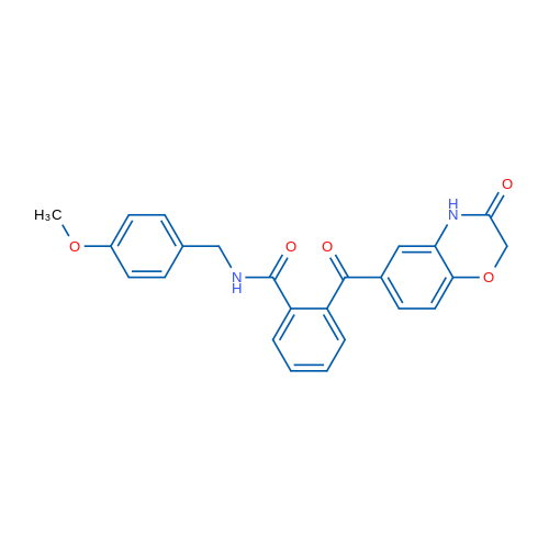 N-[(4-Methoxyphenyl)methyl]-2-(3-oxo-3,4-dihydro-2H-1,4-benzoxazine-6-carbonyl)benzamide 1g