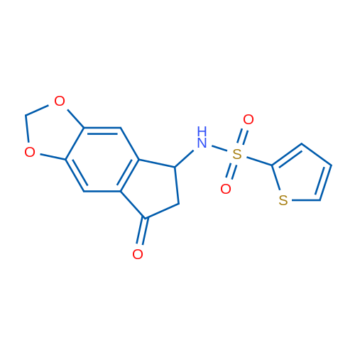 N-{7-oxo-2H,5H,6H,7H-indeno[5,6-d][1,3]dioxol-5-yl}thiophene-2-sulfonamide 1g