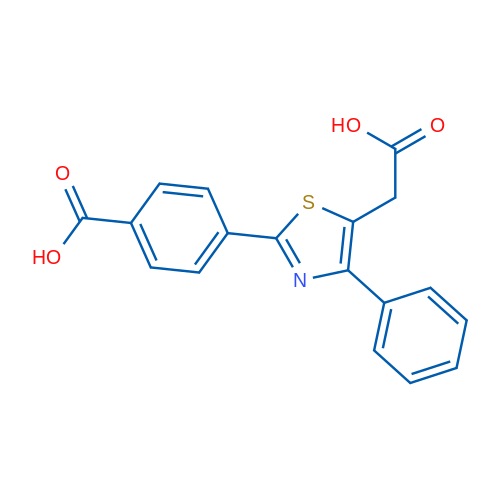 4-[5-(Carboxymethyl)-4-phenyl-1,3-thiazol-2-yl]benzoic acid 1g