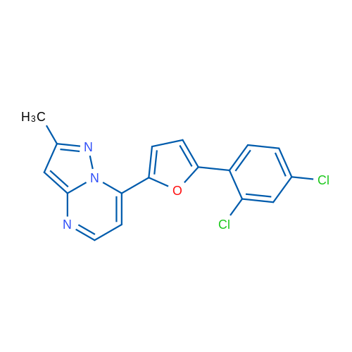 7-[5-(2,4-Dichlorophenyl)furan-2-yl]-2-methylpyrazolo[1,5-a]pyrimidine 1g