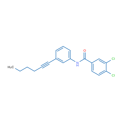 3,4-Dichloro-N-[3-(hex-1-yn-1-yl)phenyl]benzamide 1g