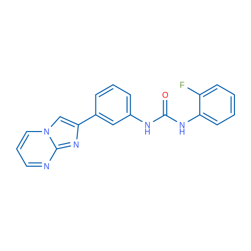 1-(2-Fluorophenyl)-3-(3-{imidazo[1,2-a]pyrimidin-2-yl}phenyl)urea 1g