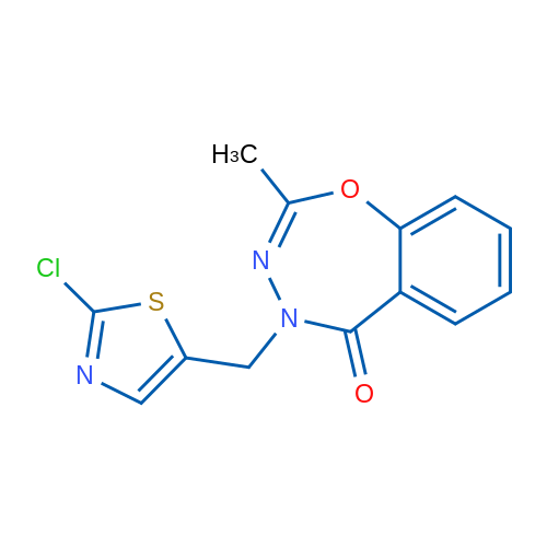 4-[(2-Chloro-1,3-thiazol-5-yl)methyl]-2-methyl-4,5-dihydro-1,3,4-benzoxadiazepin-5-one 1g