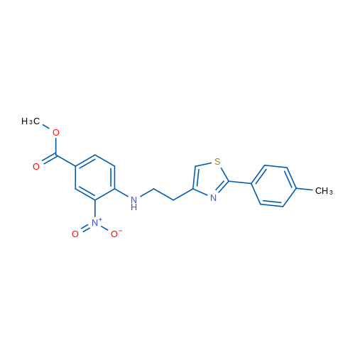 Methyl 4-({2-[2-(4-methylphenyl)-1,3-thiazol-4-yl]ethyl}amino)-3-nitrobenzoate 1g