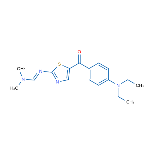 (E)-N'-{5-[4-(diethylamino)benzoyl]-1,3-thiazol-2-yl}-N,N-dimethylmethanimidamide 1g