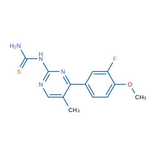 [4-(3-Fluoro-4-methoxyphenyl)-5-methylpyrimidin-2-yl]thiourea 1g