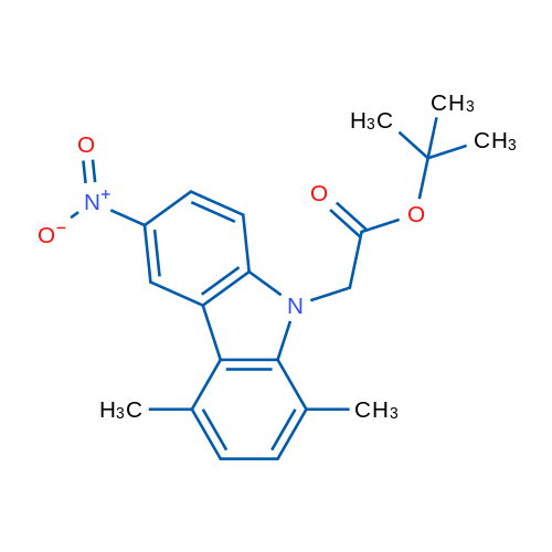 tert-Butyl 2-(1,4-dimethyl-6-nitro-9H-carbazol-9-yl)acetate 1g