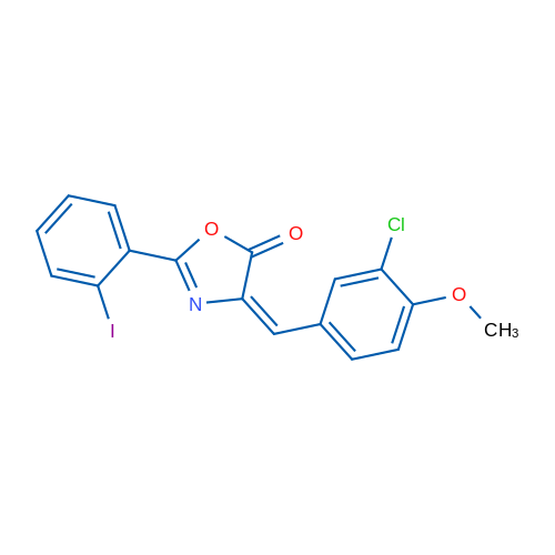 (4E)-4-[(3-Chloro-4-methoxyphenyl)methylidene]-2-(2-iodophenyl)-4,5-dihydro-1,3-oxazol-5-one 1g
