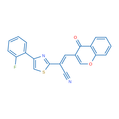 (2E)-2-[4-(2-Fluorophenyl)-1,3-thiazol-2-yl]-3-(4-oxo-4H-chromen-3-yl)prop-2-enenitrile 1g