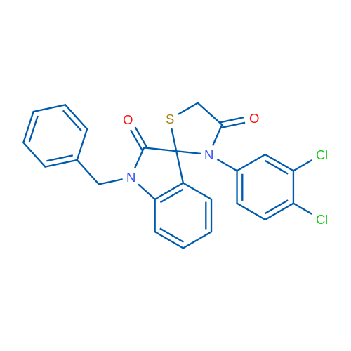 1-Benzyl-3'-(3,4-dichlorophenyl)-1,2-dihydrospiro[indole-3,2'-[1,3]thiazolidine]-2,4'-dione 1g