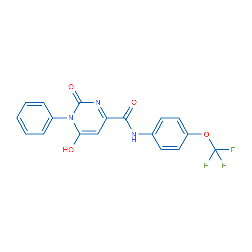 6-Hydroxy-2-oxo-1-phenyl-N-[4-(trifluoromethoxy)phenyl]-1,2-dihydropyrimidine-4-carboxamide 1g