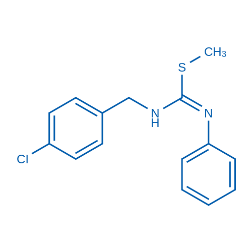 (E)-N-[(4-Chlorophenyl)methyl]-N'-phenyl(methylsulfanyl)methanimidamide 50mg