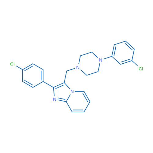 1-(3-Chlorophenyl)-4-{[2-(4-chlorophenyl)imidazo[1,2-a]pyridin-3-yl]methyl}piperazine 1g