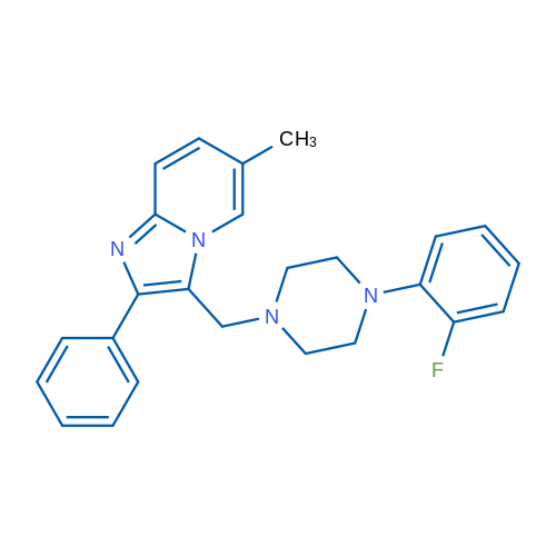 1-(2-Fluorophenyl)-4-({6-methyl-2-phenylimidazo[1,2-a]pyridin-3-yl}methyl)piperazine 1g