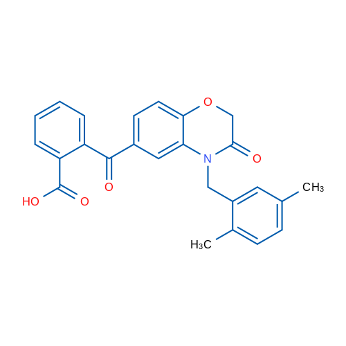 2-{4-[(2,5-dimethylphenyl)methyl]-3-oxo-3,4-dihydro-2H-1,4-benzoxazine-6-carbonyl}benzoic acid 1g