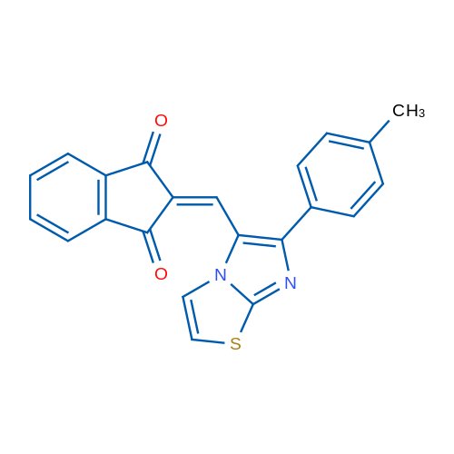 2-{[6-(4-methylphenyl)imidazo[2,1-b][1,3]thiazol-5-yl]methylidene}-2,3-dihydro-1H-indene-1,3-dione 1g