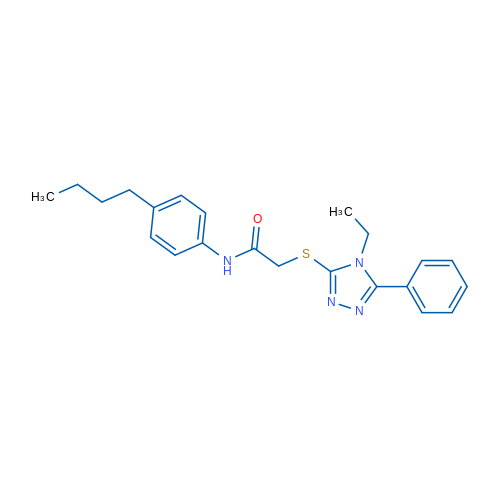 N-(4-Butylphenyl)-2-[(4-ethyl-5-phenyl-4H-1,2,4-triazol-3-yl)sulfanyl]acetamide 1g