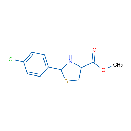 Methyl 2-(4-chlorophenyl)-1,3-thiazolidine-4-carboxylate 1g