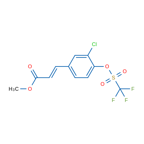 Methyl (2E)-3-[3-chloro-4-(trifluoromethanesulfonyloxy)phenyl]prop-2-enoate 1g