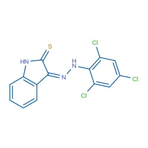 3-(2-(2,4,6-Trichlorophenyl)hydrazono)indoline-2-thione 5g