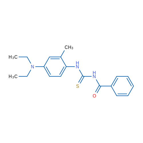 1-Benzoyl-3-[4-(diethylamino)-2-methylphenyl]thiourea 1g