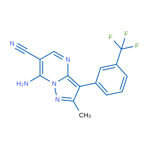 7-Amino-2-methyl-3-(3-(trifluoromethyl)phenyl)pyrazolo[1,5-a]pyrimidine-6-carbonitrile 1g