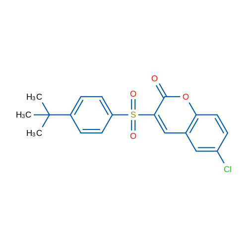 3-(4-tert-Butylbenzenesulfonyl)-6-chloro-2H-chromen-2-one 1g