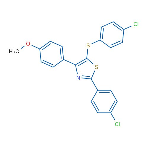 2-(4-Chlorophenyl)-5-[(4-chlorophenyl)sulfanyl]-4-(4-methoxyphenyl)-1,3-thiazole 1g
