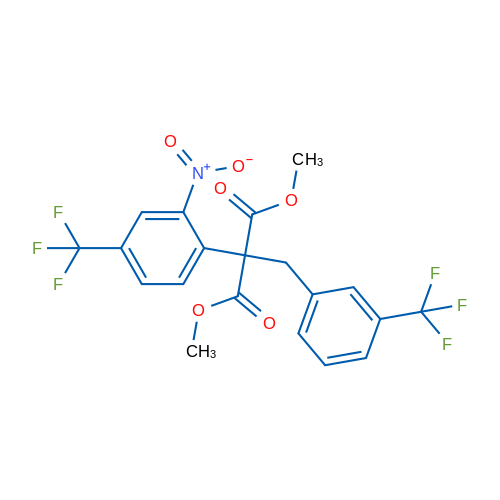 1,3-Dimethyl 2-[2-nitro-4-(trifluoromethyl)phenyl]-2-{[3-(trifluoromethyl)phenyl]methyl}propanedioate 1g