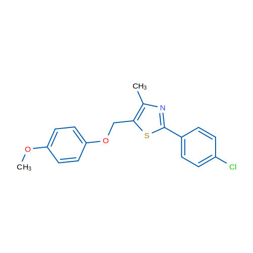 2-(4-Chlorophenyl)-5-[(4-methoxyphenoxy)methyl]-4-methyl-1,3-thiazole 1g