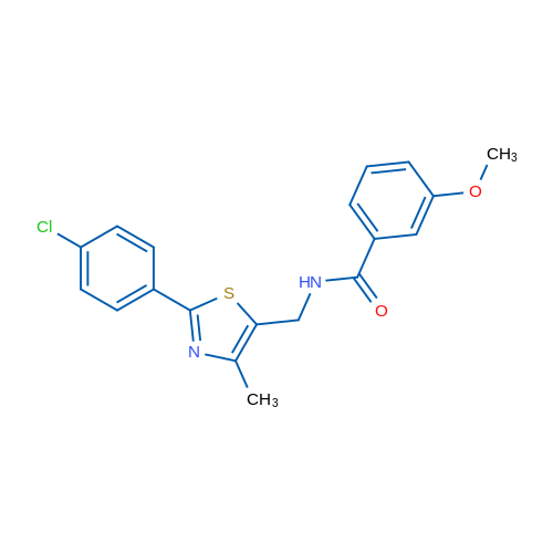 N-{[2-(4-chlorophenyl)-4-methyl-1,3-thiazol-5-yl]methyl}-3-methoxybenzamide 1g