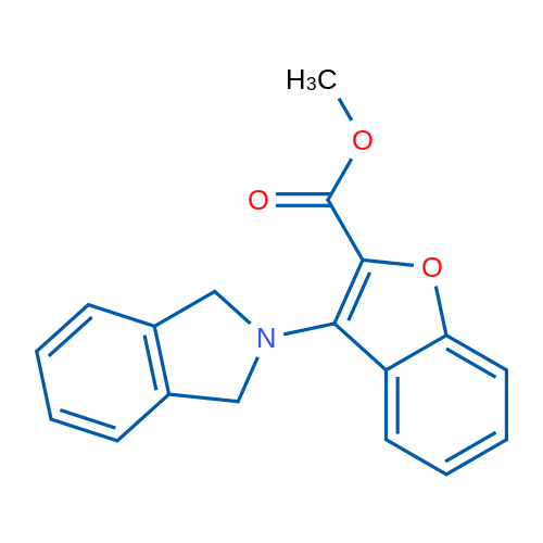 Methyl 3-(2,3-dihydro-1H-isoindol-2-yl)-1-benzofuran-2-carboxylate 1g