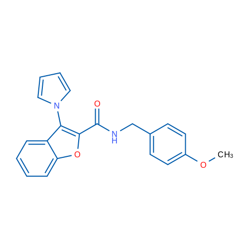 N-[(4-Methoxyphenyl)methyl]-3-(1H-pyrrol-1-yl)-1-benzofuran-2-carboxamide 1g