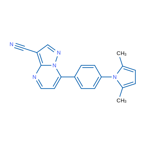 7-[4-(2,5-Dimethyl-1H-pyrrol-1-yl)phenyl]pyrazolo[1,5-a]pyrimidine-3-carbonitrile 10mg