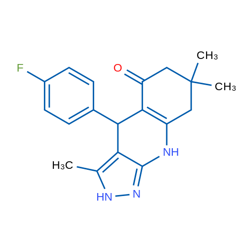 4-(4-Fluorophenyl)-3,7,7-trimethyl-2H,4H,5H,6H,7H,8H,9H-pyrazolo[3,4-b]quinolin-5-one 1g