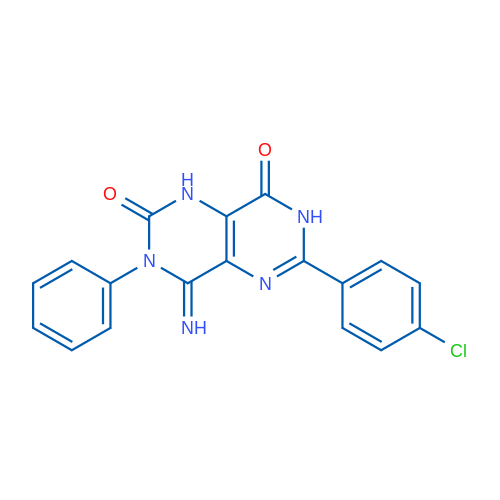 6-(4-Chlorophenyl)-4-imino-3-phenyl-1H,2H,3H,4H,7H,8H-[1,3]diazino[5,4-d]pyrimidine-2,8-dione 1g