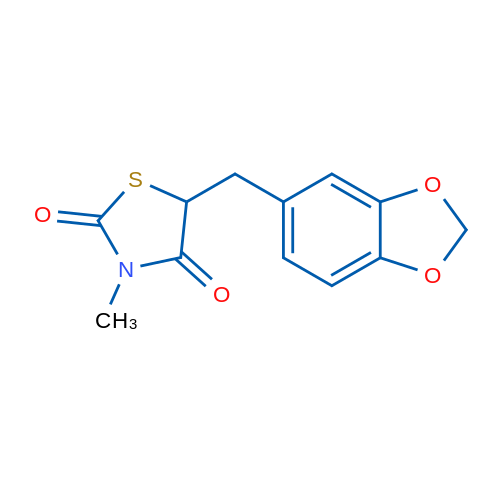 5-[(2H-1,3-Benzodioxol-5-yl)methyl]-3-methyl-1,3-thiazolidine-2,4-dione 1g
