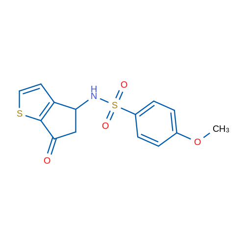 4-Methoxy-N-{6-oxo-4H,5H,6H-cyclopenta[b]thiophen-4-yl}benzene-1-sulfonamide 1g
