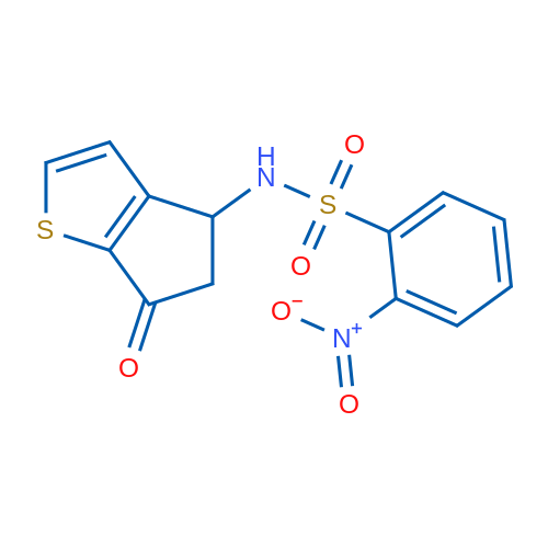 2-Nitro-N-{6-oxo-4H,5H,6H-cyclopenta[b]thiophen-4-yl}benzene-1-sulfonamide 1g