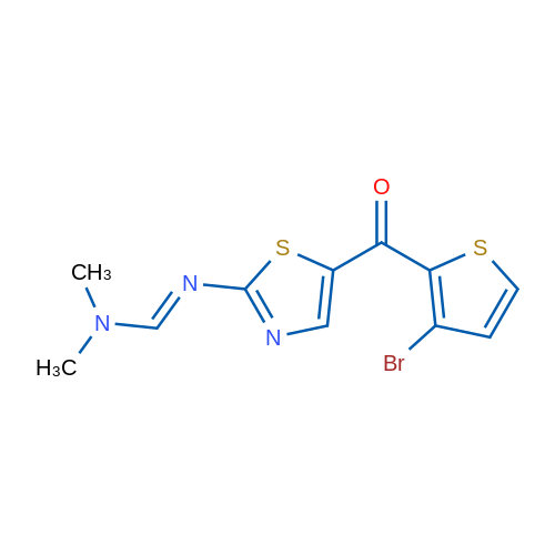 (E)-N'-[5-(3-Bromothiophene-2-carbonyl)-1,3-thiazol-2-yl]-N,N-dimethylmethanimidamide 1g