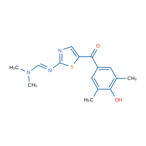 (E)-N'-[5-(4-Hydroxy-3,5-dimethylbenzoyl)-1,3-thiazol-2-yl]-N,N-dimethylmethanimidamide 1g