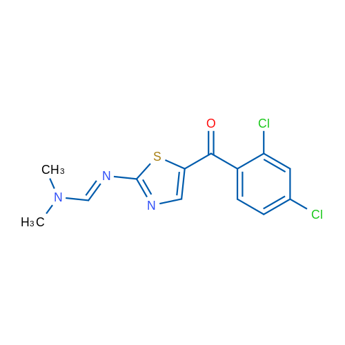 (E)-N'-[5-(2,4-Dichlorobenzoyl)-1,3-thiazol-2-yl]-N,N-dimethylmethanimidamide 1g