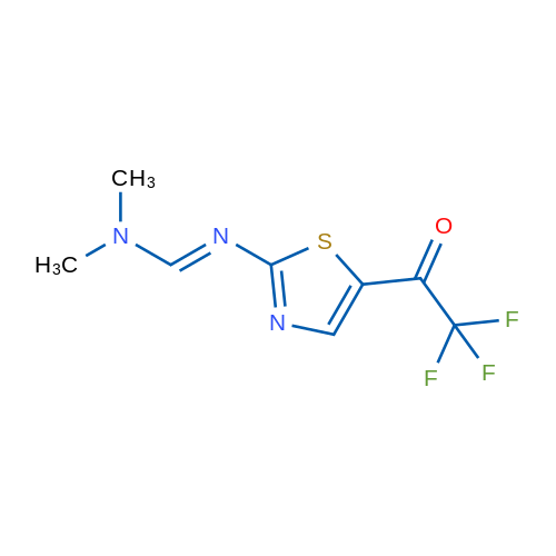 (E)-N,N-Dimethyl-N'-[5-(2,2,2-trifluoroacetyl)-1,3-thiazol-2-yl]methanimidamide 1g