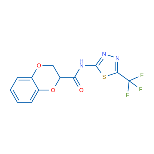 N-[5-(Trifluoromethyl)-1,3,4-thiadiazol-2-yl]-2,3-dihydro-1,4-benzodioxine-2-carboxamide 1g