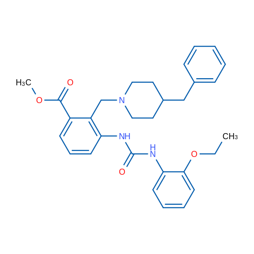 Methyl 2-[(4-benzylpiperidin-1-yl)methyl]-3-{[(2-ethoxyphenyl)carbamoyl]amino}benzoate 1g
