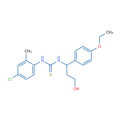 3-(4-Chloro-2-methylphenyl)-1-[1-(4-ethoxyphenyl)-3-hydroxypropyl]thiourea 50mg